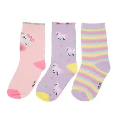 YAMP - Medias Largas Niña Pack X3 Algodón