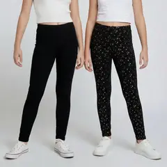 ELEVEN - Legging Niña Pack X2 Algodón