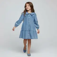 YAMP - Vestido Niña Manga Larga Algodón