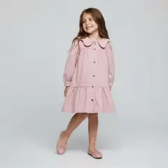 YAMP - Vestido Niña Manga Larga Algodón