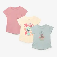 YAMP - Polo Niña Pack X3 Manga Corta Algodón