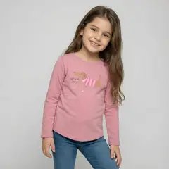 YAMP - Polo Niña Manga Larga Algodón