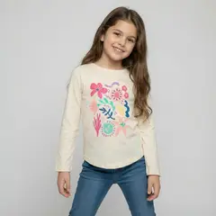 YAMP - Polo Niña Manga Larga Algodón