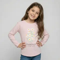 YAMP - Polo Niña Manga Larga Algodón