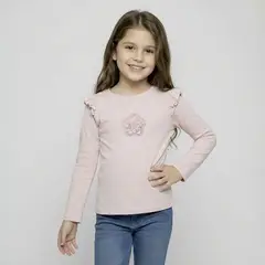 YAMP - Polo Niña Manga Larga Algodón