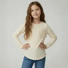 YAMP - Polo Niña Manga Larga Algodón