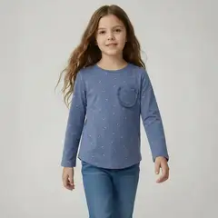 YAMP - Polo Niña Manga Larga Algodón