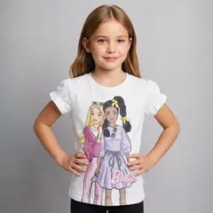 BARBIE - Polo Niña Manga Corta Algodón