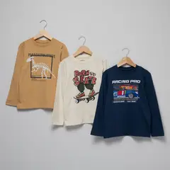 YAMP - Polo Niño Pack X3 Manga Larga Algodón