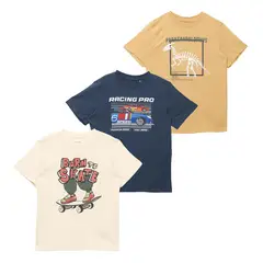 YAMP - Polo Niño Pack X3 Manga Corta Algodón