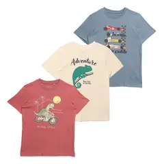 YAMP - Polo Niño Pack X3 Manga Corta Algodón