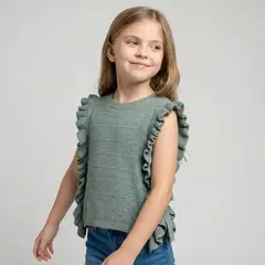 CONIGLIO - Chaleco Niña Algodón Tejido