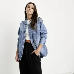 SYBILLA - Sobrecamisa Denim Mujer