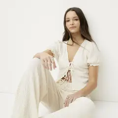 SYBILLA - Blusa Manga Corta Mujer