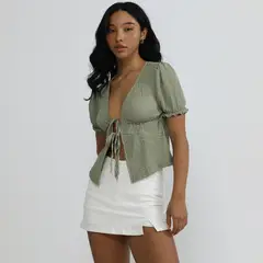 SYBILLA - Blusa Manga Corta Mujer