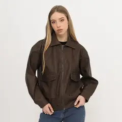 SYBILLA - CASACA DADDY PU (AV) BLACK WASHED S