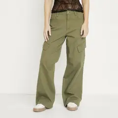 SYBILLA - Pantalón Cargo Tiro Alto Mujer