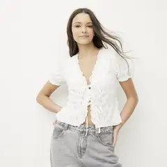 SYBILLA - Blusa Manga Corta Mujer