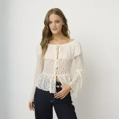 SYBILLA - Blusa Manga Larga Mujer