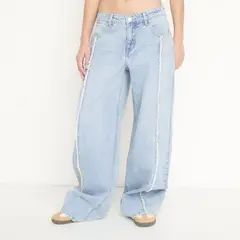 SYBILLA - Jean Wide Leg Tiro Medio Mujer