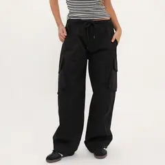 DENIMLAB - Pantalón Cargo Tiro Medio Mujer