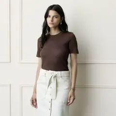 BASEMENT - Chompa Manga Corta Mujer