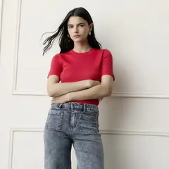 BASEMENT - Chompa Manga Corta Mujer