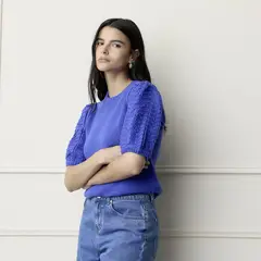 BASEMENT - Chompa Manga Corta Mujer