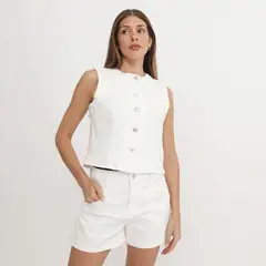 UNIVERSITY CLUB - Chaleco Denim Mujer