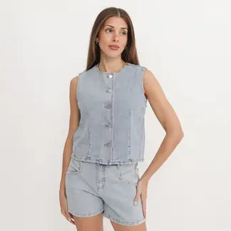 UNIVERSITY CLUB - Chaleco Denim Mujer