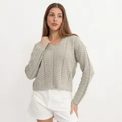 UNIVERSITY CLUB - Chompa Manga Larga Mujer