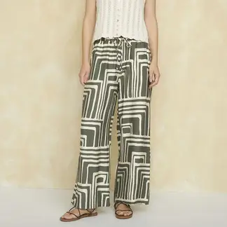 UNIVERSITY CLUB - Pantalón Wide Leg Tiro Alto Mujer