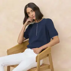 ELLE - Chompa Manga Larga Mujer