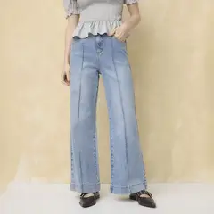 UNIVERSITY CLUB - Jean Wide Leg Tiro Alto Mujer