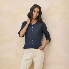 ELLE - Cardigan Manga Larga Mujer