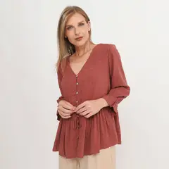 NEWPORT - Blusa Manga Larga Mujer