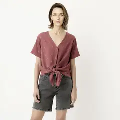 NEWPORT - Blusa Manga Corta Mujer