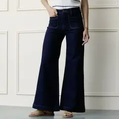 BASEMENT - Jean Wide Leg Tiro Alto Mujer