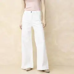 ELLE - Jean Wide Leg Tiro Medio Mujer