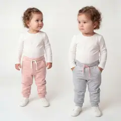 YAMP - Pantalón Buzo Bebé Niña Pack X2