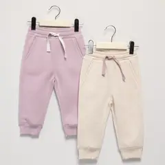 YAMP - Pantalón Buzo Bebé Niña Pack X2