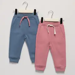 YAMP - Pantalón Buzo Bebé Niña Pack X2
