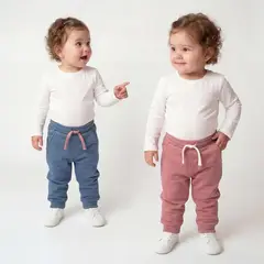YAMP - Pantalón Buzo Bebé Niña Pack X2