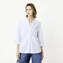NEWPORT - Blusa Manga Larga 100% Algodón Mujer