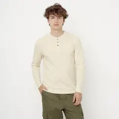 BEARCLIFF - Polera Manga Larga Algodón Casual Hombre