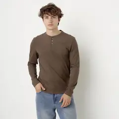 BEARCLIFF - Polera Manga Larga Algodón Casual Hombre