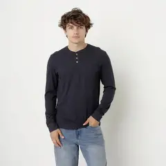 BEARCLIFF - Polera Manga Larga Algodón Casual Hombre