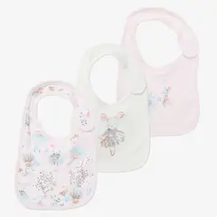 YAMP - Babero Bebé Niña Pack X3 Algodón