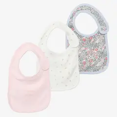 YAMP - Babero Bebé Niña Pack X3 Algodón