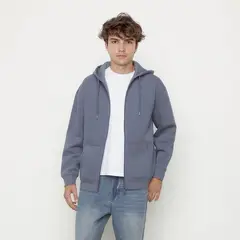 BEARCLIFF - Polera Relaxed Fit Con Gorro Hombre Algodón